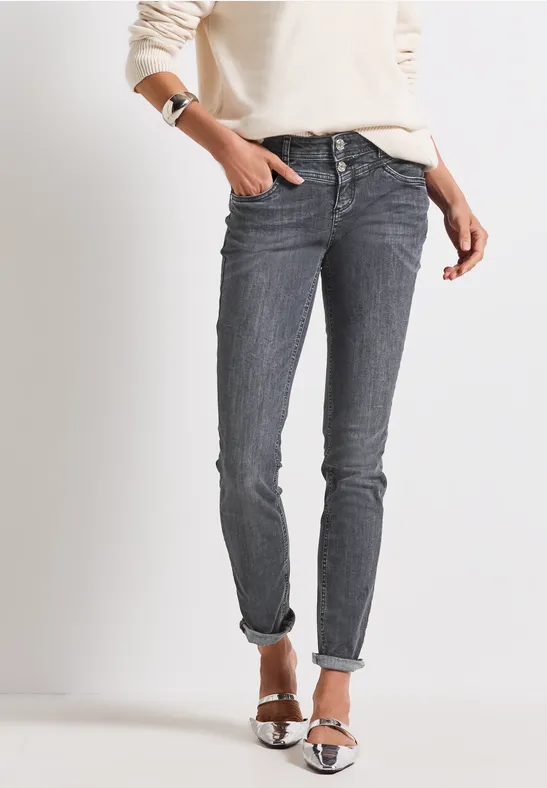 Slim Fit Jeans dark steel grey washed