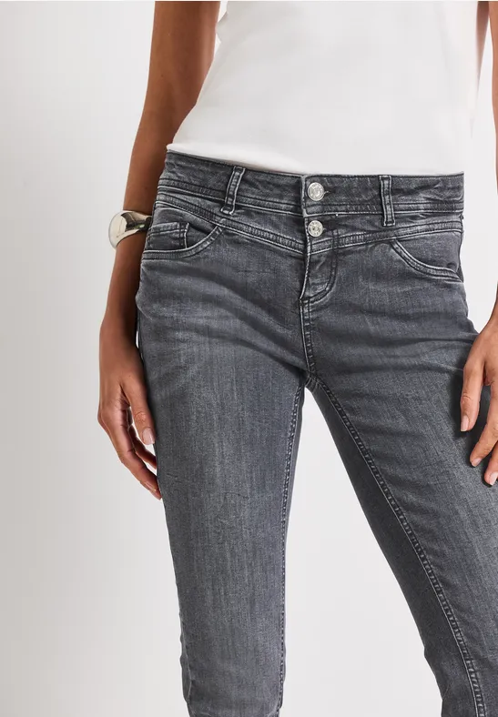 Slim Fit Jeans dark steel grey washed