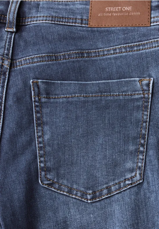 Straight Leg Jeans authentic dark indigo washed