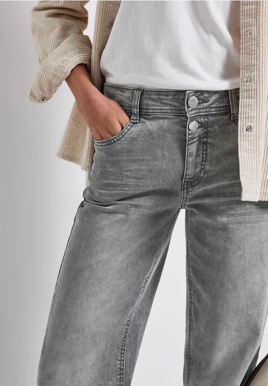 Straight Legs jeans light grey random washed