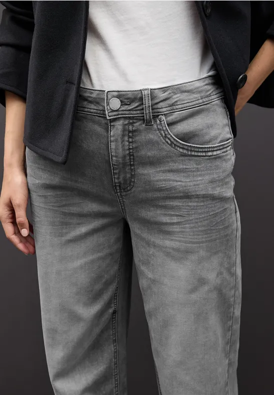 Wide Legs Jeans light grey random washed