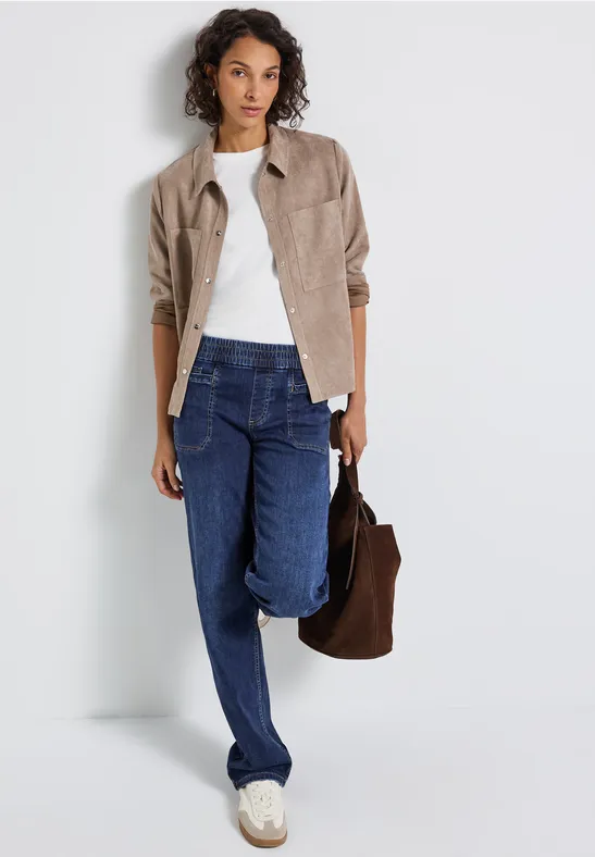 Jeans avec taille élastique deep indigo washed