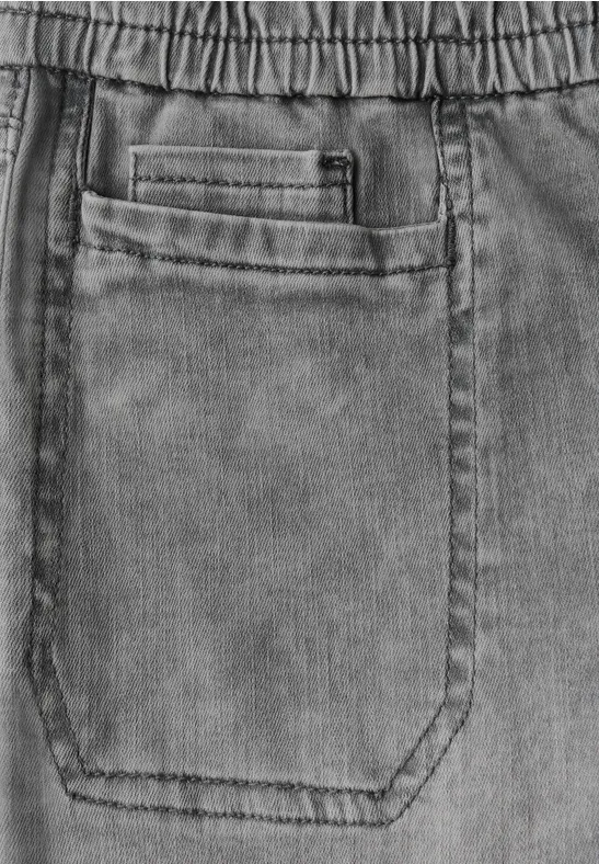 Jeans met elastische tailleband Light Grey Washed
