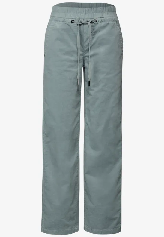 Pantalon en velours côtelé délavé washed blue