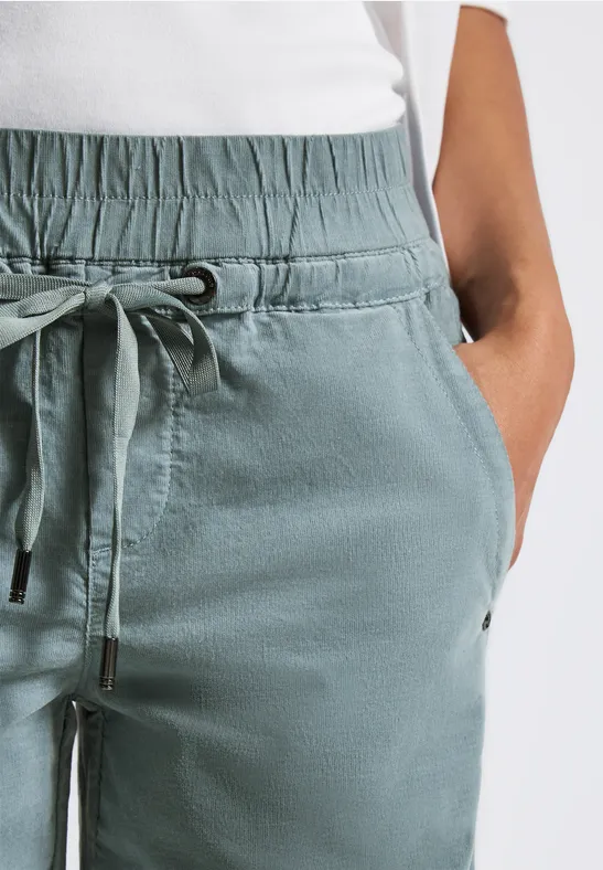 Pantalon en velours côtelé délavé washed blue