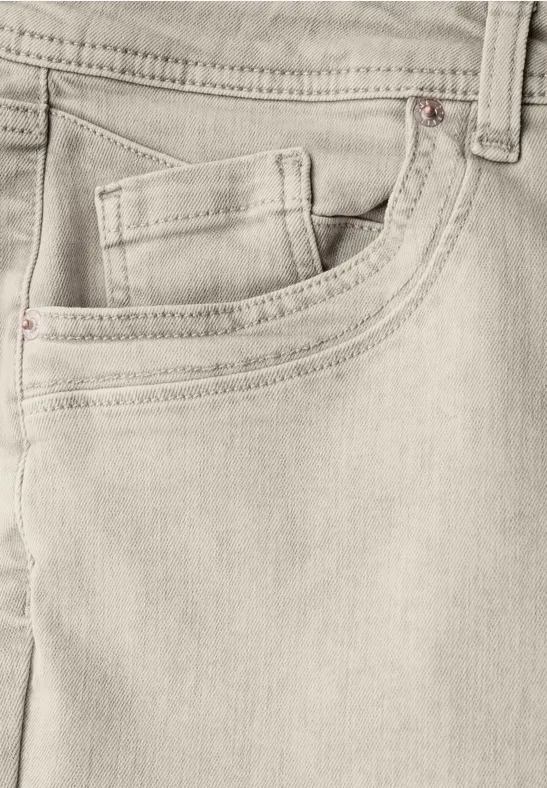 Jeans Loose Fit Beige Washed