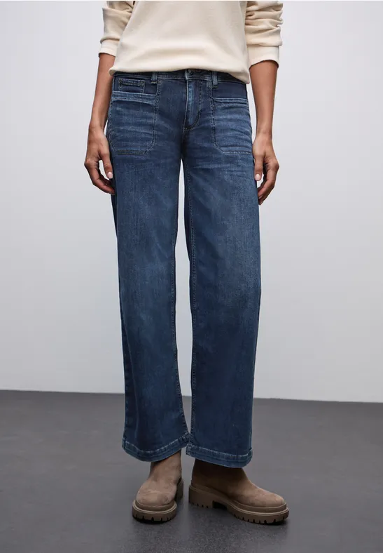 Wide Legs Jeans indigo washed