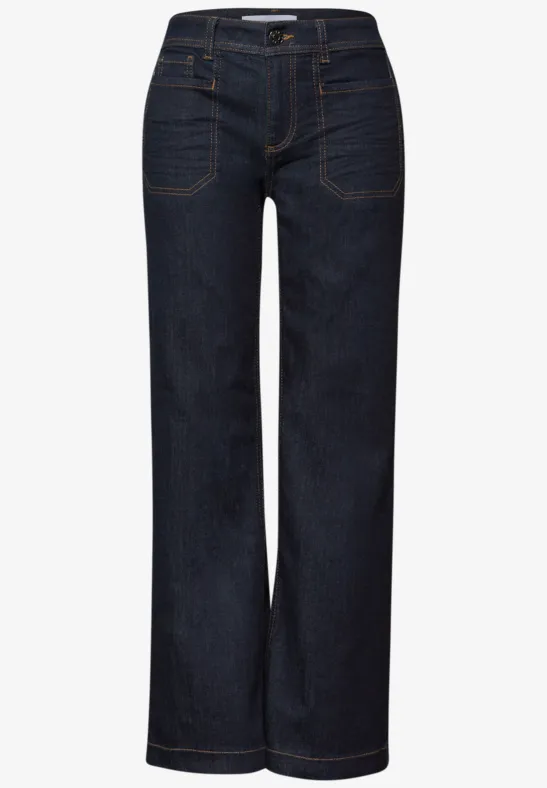 Rinsed Wide Leg Jeans rinsed wash