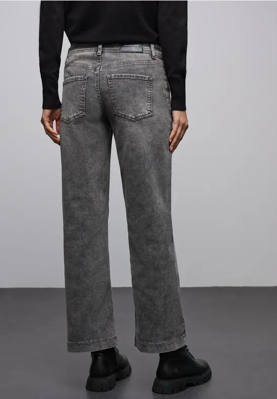 Wide Legs Jeans mid grey washed