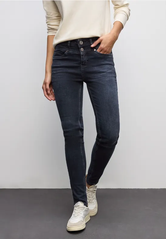 Slim Fit jeans blue black washed