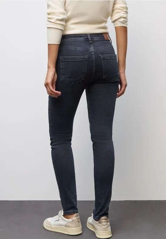 Slim Fit jeans blue black washed