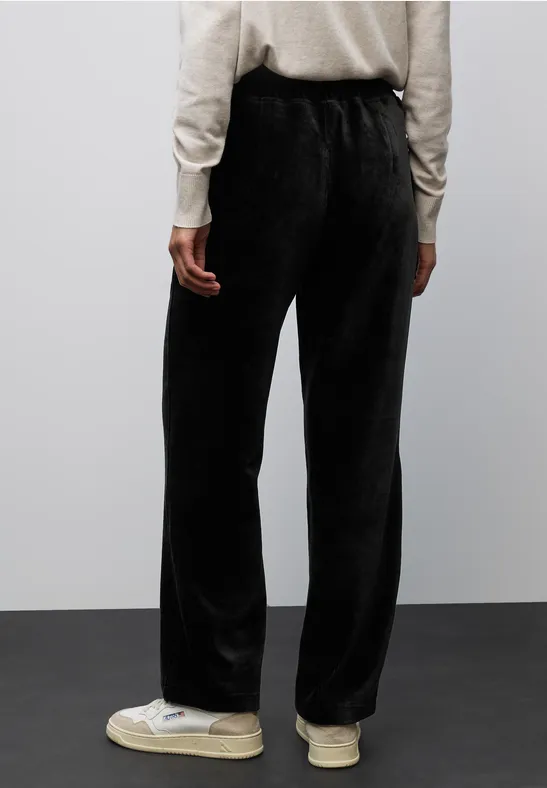 Straight Legs corduroy broek Black