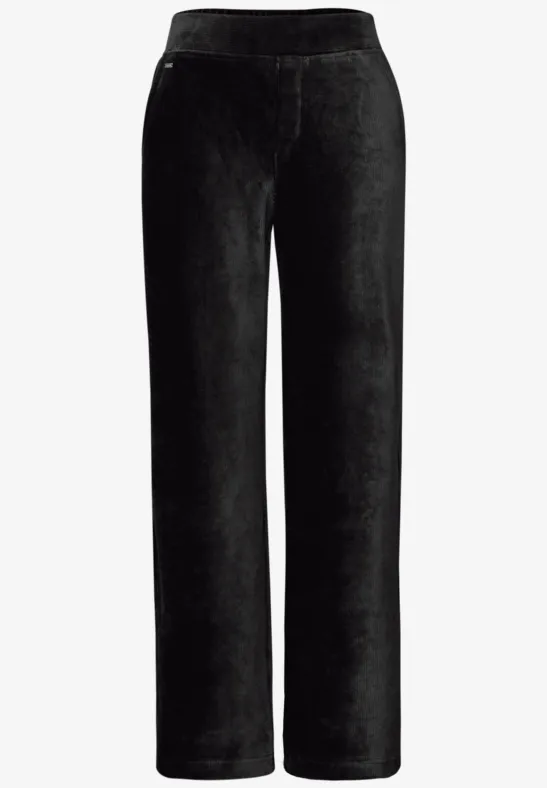 Straight Legs corduroy broek Black