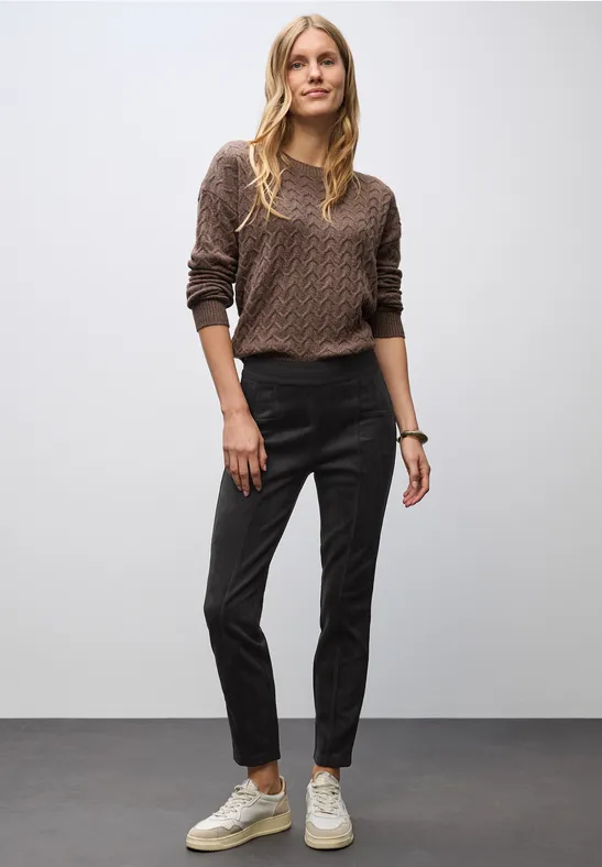 Velours broek Black