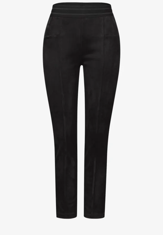 Velours broek Black