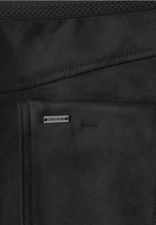 Velours broek Black