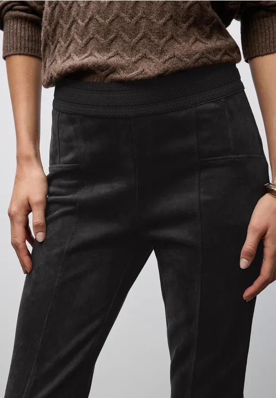 Velours broek Black