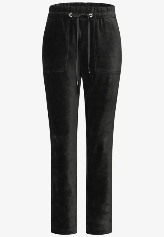 Loose Fit Cordhose Black