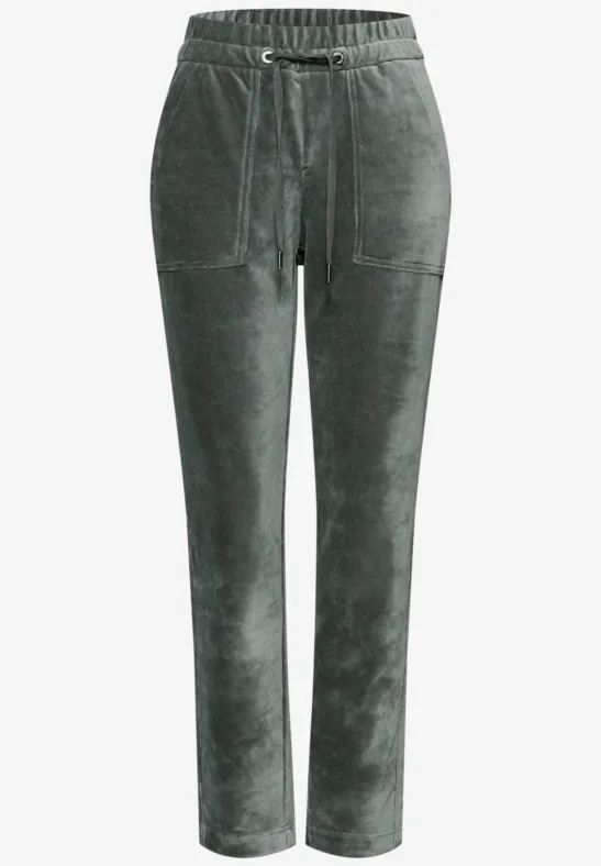 Loose Fit corduroy broek balsam green