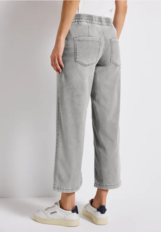 Culotte en jean Light Grey Random Washed