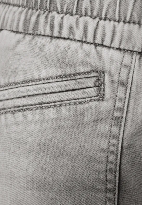 Culotte en jean Light Grey Random Washed