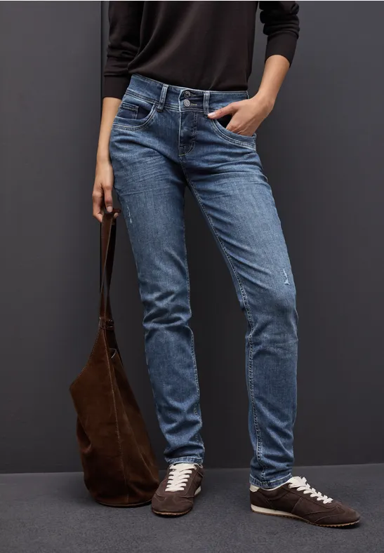 Casual jeans mid blue authentic washed
