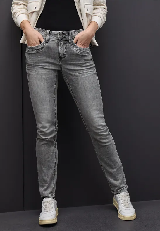 Jeans casual fit mid grey washed