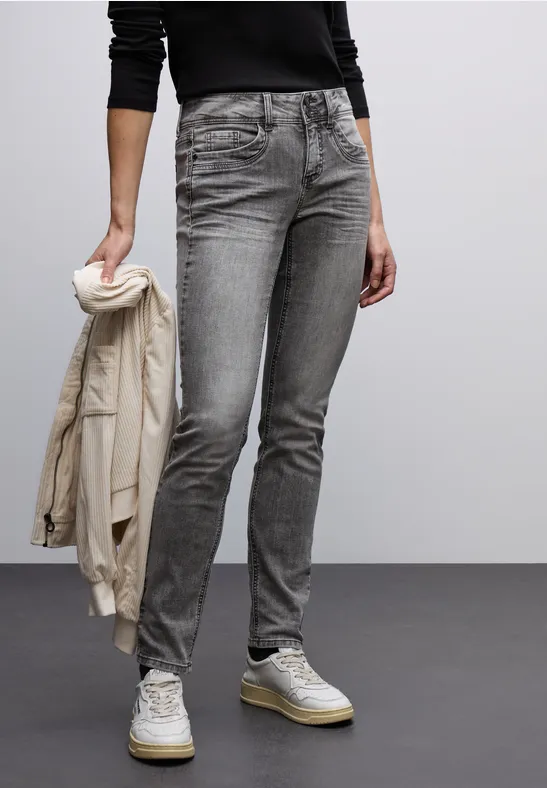 Jeans casual fit mid grey washed