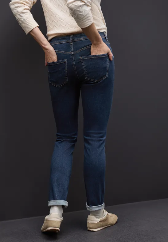 Casual jeans dark blue soft wash