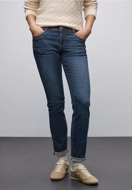 Casual jeans dark blue soft wash