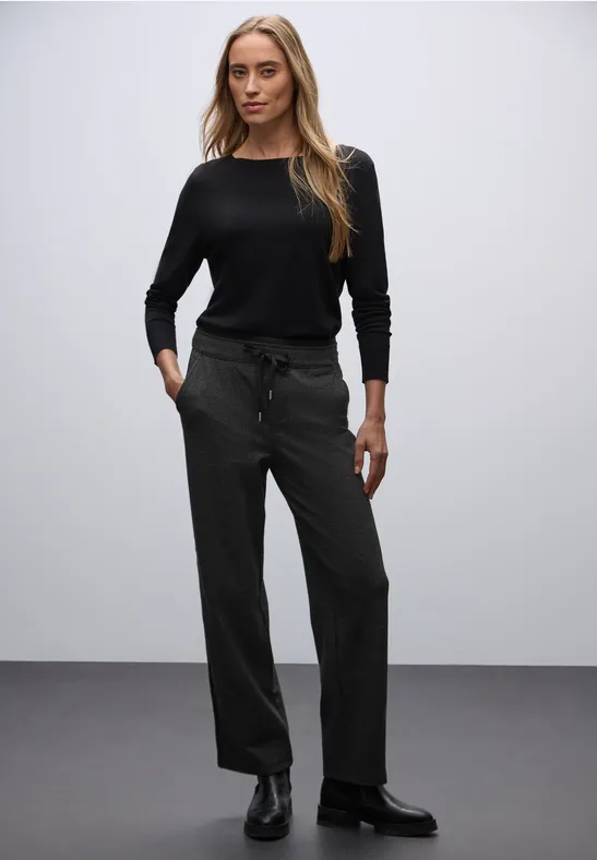 Pantalon Straight Legs avec tape Black