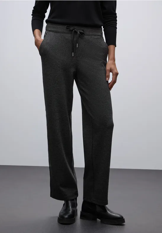 Pantalon Straight Legs avec tape Black