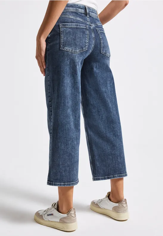 Wide Legs Jeans indigo heavy washed