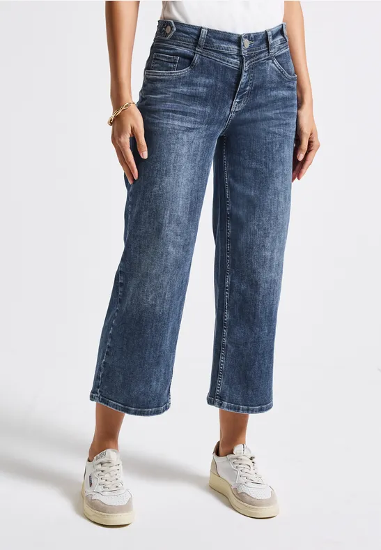 Wide Legs Jeans indigo heavy washed