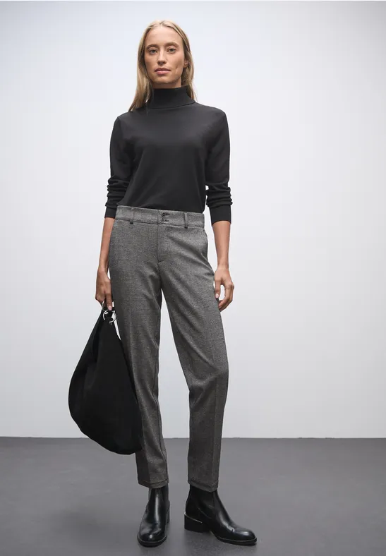 Casual jacquard chino Black