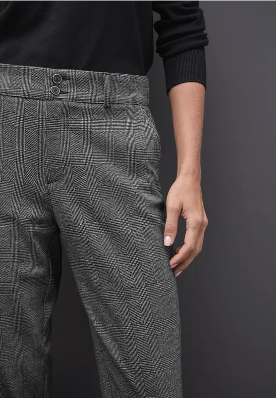 Casual jacquard chino Black