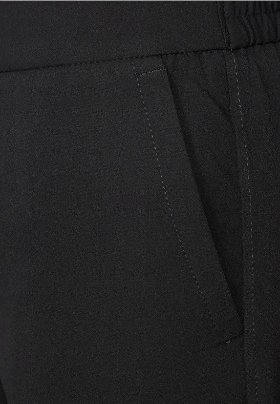 Twill broek met rechte pijpen Black