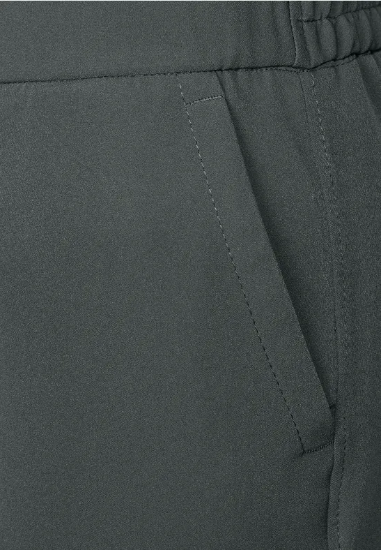 Twill broek met rechte pijpen balsam green