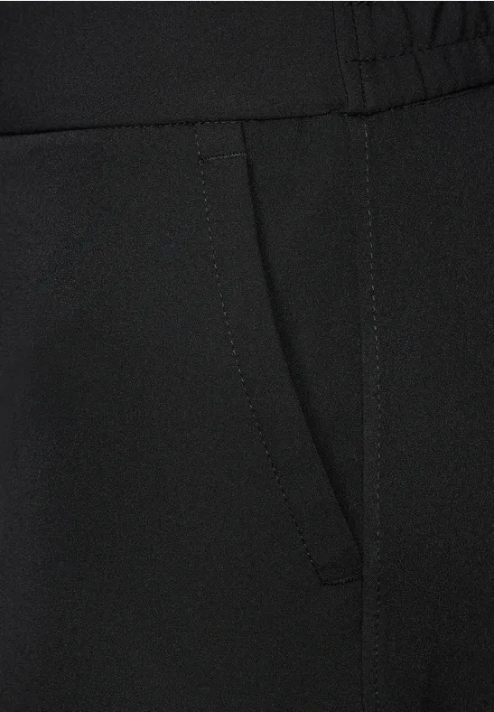 Wide Leg Twill Hose Black