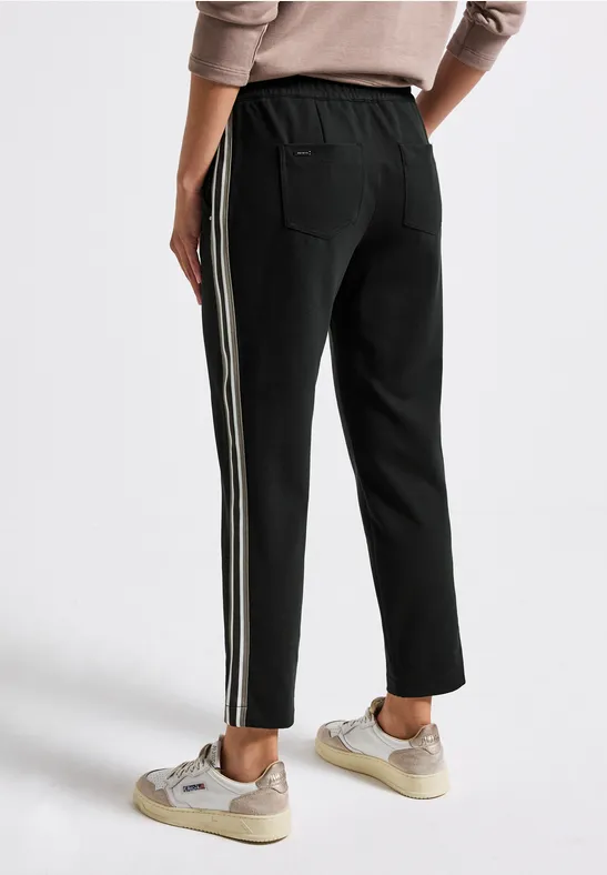Loose Fit broek met tape Black