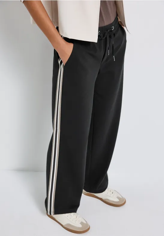 Broek met galonstrepen Black