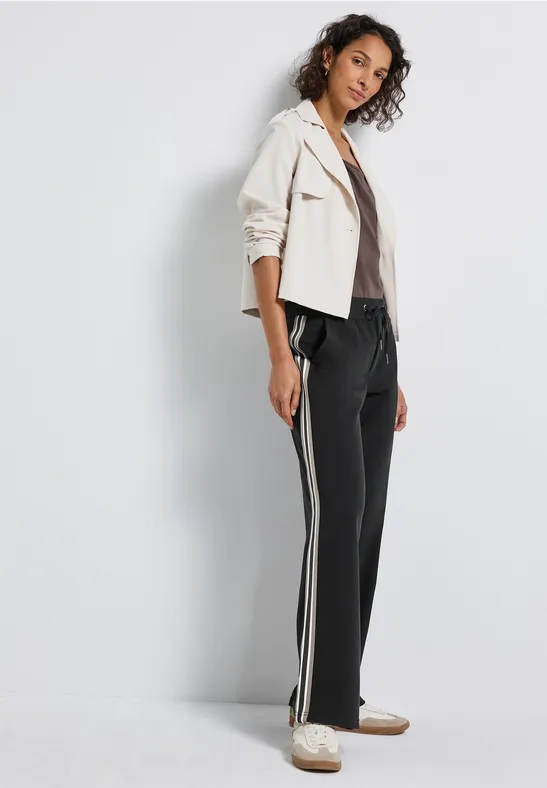 Broek met galonstrepen Black