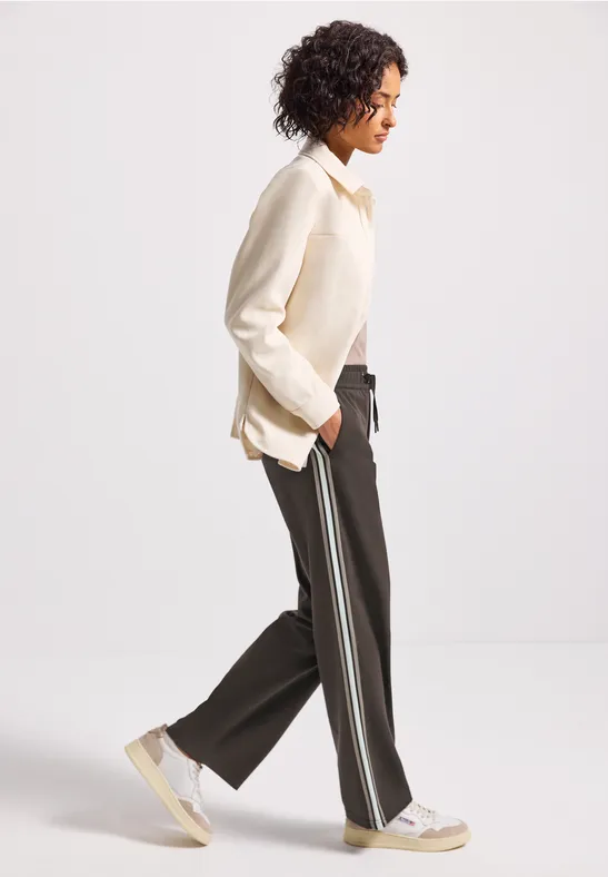 Broek met galonstrepen deep roast brown
