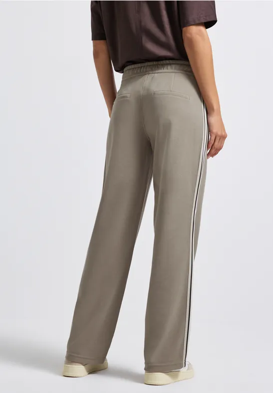 Broek met galonstrepen bark brown