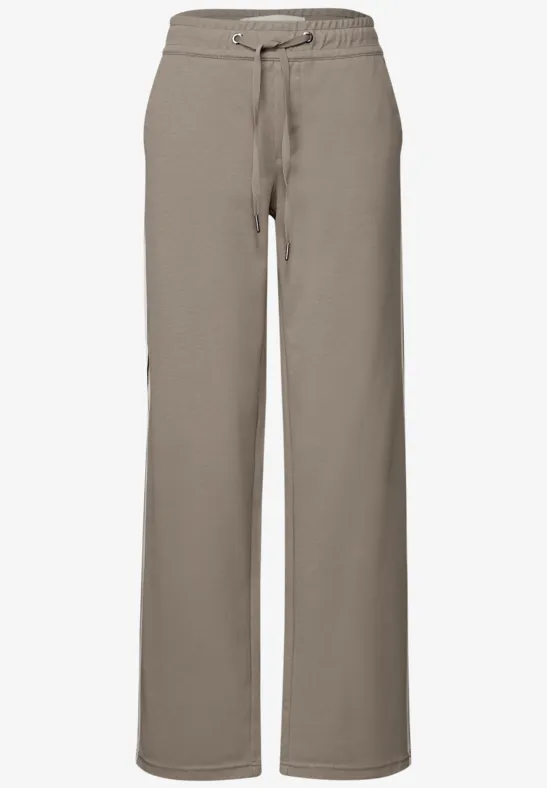 Broek met galonstrepen bark brown