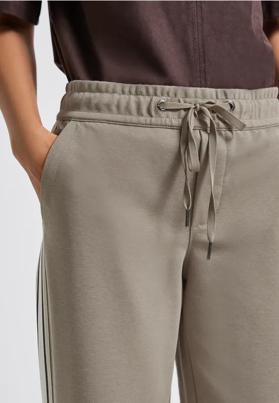 Broek met galonstrepen bark brown