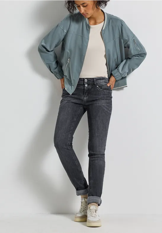 Casual jeans dark steel grey washed