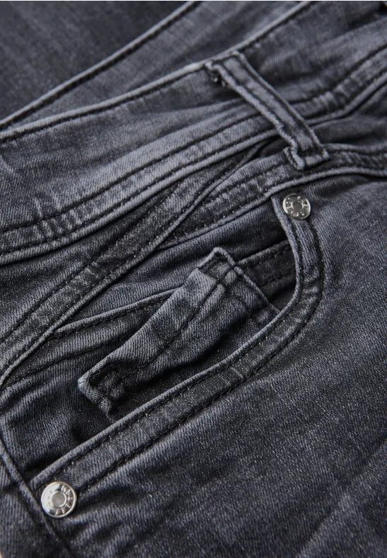 Casual jeans dark steel grey washed