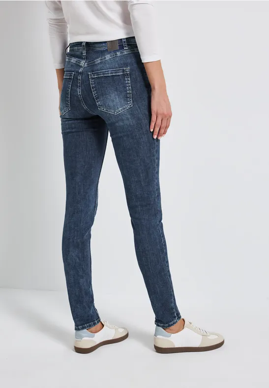 Slim Fit Jeans Dark Blue Random