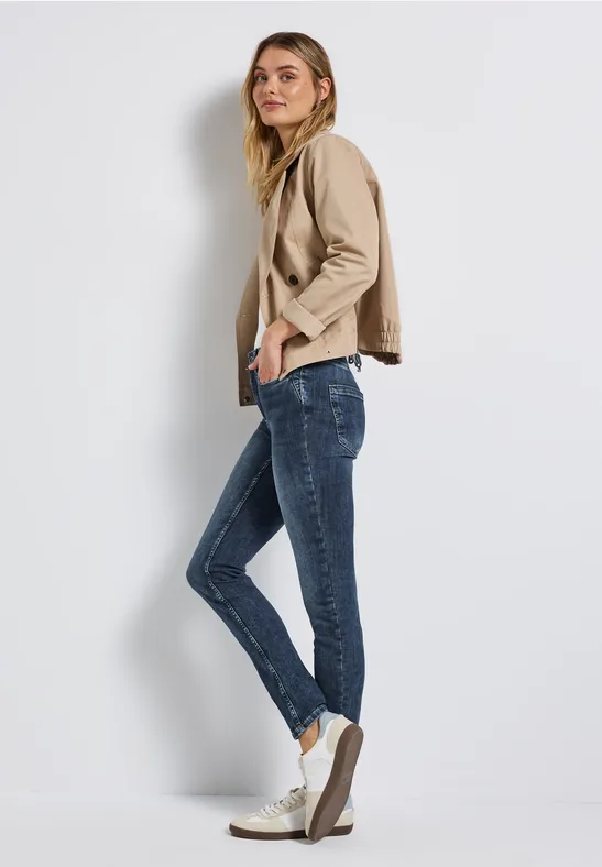 Slim Fit Jeans Dark Blue Random